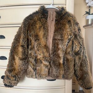 Faux Fur Brown Jacket